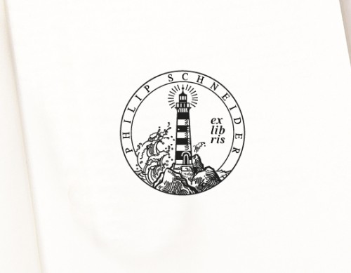 Ex libris Stamp Lighthouse (E-5037)