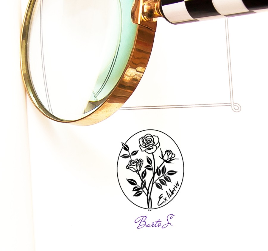 Ex libris Antspaudas Rožės (R-3006)