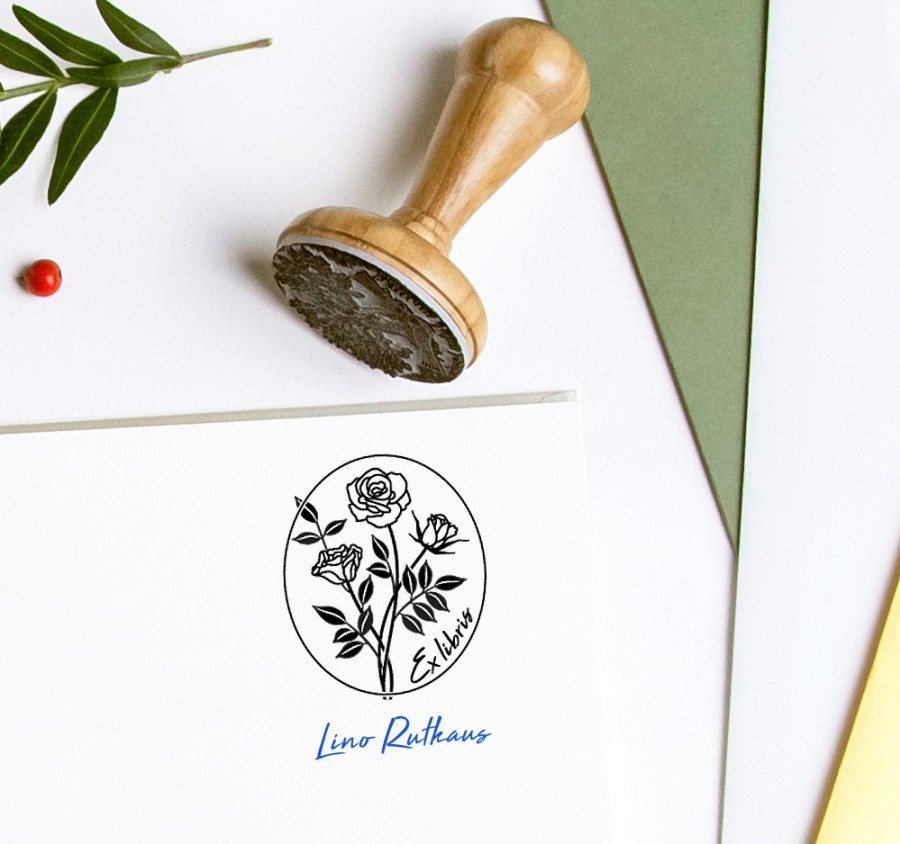 Ex libris Antspaudas Rožės (R-3006)