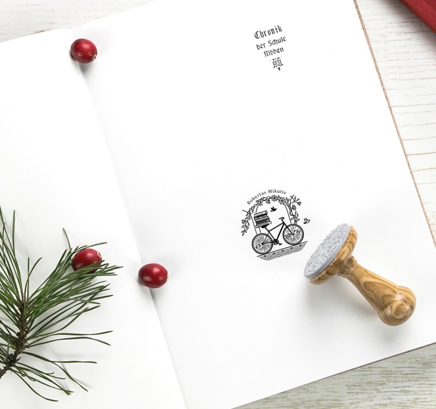 Ex libris Antspaudas Knygų Dviratis (E-5072)