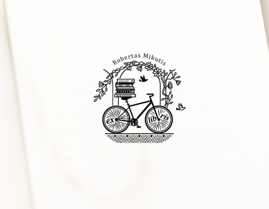 Ex libris Antspaudas Knygų Dviratis (E-5072)