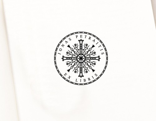 Ex libris Antspaudas Saulutė Kryžius (E-5070)
