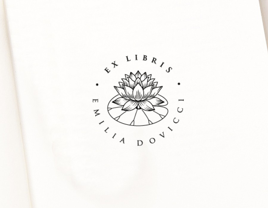 Ex libris Lotus Flower (E-5057)