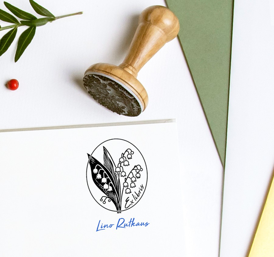 Ex libris Antspaudas su Pakalnutėmis (R-3005)