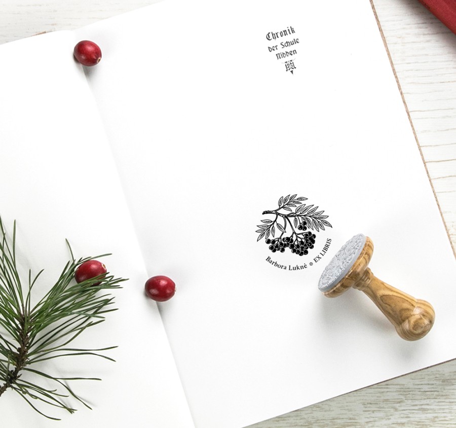 Ex libris Antspaudas Šermukšnio Uogos (E-5043)