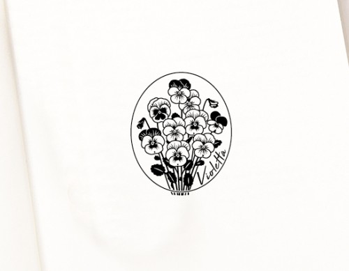 Antspaudas su Našlaičių Žiedais (F-3015)